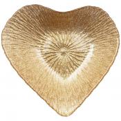 Блюдо Heart gold shiny 16х15х3см без упаковки 