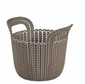 Корзина универсальная Curver "Knit", круглая, цвет: темно-коричневый, 3 л