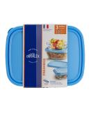 Набор контейнеров FRESHBOX 3пр прямоугольные с голубыми крышками