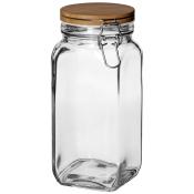 Ёмкость для сыпучих продуктов с крышкой из бамбука с замком, 1,6 л, NADOBA, серия DASA