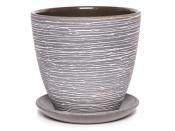 Горшок Эстамп черный крокус №3 КС-К3-35-15