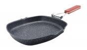 Сковорода-гриль с антипригарным покрытием non-stick под мрамор "Mercury", MC - 6202 28 см