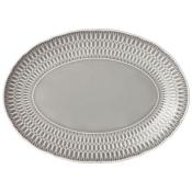 Блюдо овальное София серая 24*17 см., без упак.