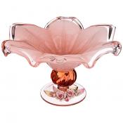 Блюдо на ножке white crystal Rosa guisy med 