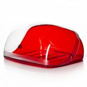 Хлебница "КРИСТАЛЛ" малая, 255*315*155 мм (красный прозрачный)