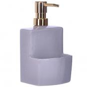 Дозатор для моющих средств с подставкой для губки 380мл.СЕРЫЙ