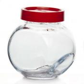 Банка с красной пластиковой крышкой Белла 3 шт.200 мл
