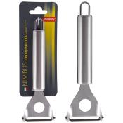 Овощечистка из нержавеющей стали  с горизонтальным лезвием, NIMBUS, 17,5*5,5 см, овал ручка/подвес
