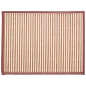 Салфетка сервировочная из бамбука BM-06, цвет: бело-коричневый, подложка: EVA