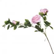 Цветок искусственный (на ножке) "Ветка розы" h=92см. (4вида) (min48) (коричневая упаковка)