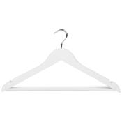 Набор вешалок деревянных с перекладиной, 3 шт, цвет белый