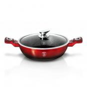 Сотейник с крышкой 28 см Black-burgundy Metallic Line