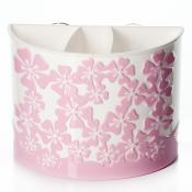 Подставка для зубных щеток "Камелия" (цвет белый с розовым)