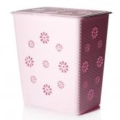 Корзина для белья "Плетенка" 60 л, 46*33*50 см (розовая)