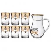 Набор для сока 7пр. кувшин+6 стаканов Амальфи 1250/300 мл. высота=20/10 см. 