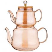 Набор чайников agness Amber 630/1500 мл цвет:янтарный