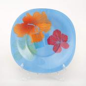 Тарелка столовая глубокая Luminarc Carine Hibiscus Blue, D=22 см