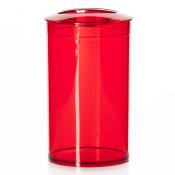 Банка для сыпучих продуктов "КРИСТАЛЛ", объем 1 л (цвет красный прозрачный)