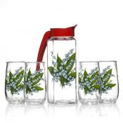 Набор питьевой Silver Призма с деколью Ландыш, 5 предметов