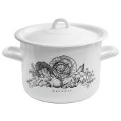 Кастрюля эмал 4,5л Harvest, С-16154Бч/4Бл