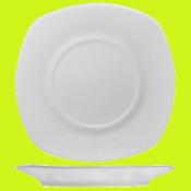 Блюдце квадратное «Проотель»; фарфор; L=11.5,B=11.5см; белый