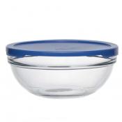 Салатник CHEF_S голубой с пластиковой крышкой 1135 мл