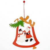 Украшение новогоднее подвесное House & Holder "Дед Мороз и снеговик", 14,5 х 19 см