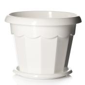 Горшок для цветов с поддоном "Гармония" (белый), объем 7 л