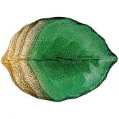 Блюдо Leaf emerald 28см