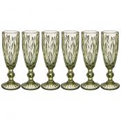 Набор бокалов для шампанского Ромбо из 6шт. 150мл. серия Muza color высота=20 см