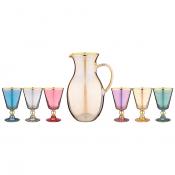 Набор из 7пр кувшин и 6 стаканов Premium colors 