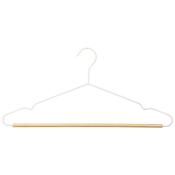 Вешалка металлическая с деревянной перекладиной "Винтаж", цвет белый