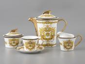 Чайный сервиз на 6 персон 15 пр."ВЕРСАЧЕ" белый 1000/200 мл.