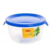 Контейнер для свч fresh&go 0.5л голубой круглый