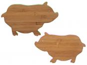 Доска разделочная из бамбука Поросенок 1 шт, 330х220х10 мм