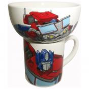 Набор Transformers "Оптимус Прайм" 2 пр.: кружка 200 мл, миска 300 мл в подарочной упаковке