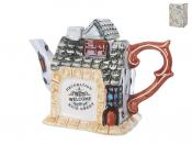 Чайник заварочный "Дом, милый дом" 18*9,5*13см. v=450мл. (рельеф, керамика) (подарочная упаковка)