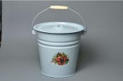 Ведро 12л с крышкой с рисунком (цвет в ассортименте)