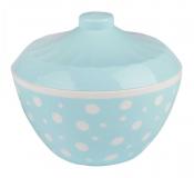 Сахарница Горошек 0,5 л с крыш. (бело-голубой)