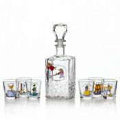 Набор стопок с графином Кристалл Приколы, 7 предметов