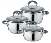 Набор посуды "Mercury", MC - 6001 6 предметов 3,2/2,2/1,6 л 20/18/16 см