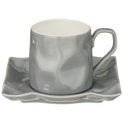Чайная пара lefard Раффл 220 мл серая 