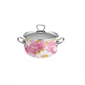 Кастрюля эмалированная Interos Пион, 5,1 л