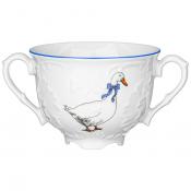 Бульонная чашка рококо Гуси 330 мл. без упак