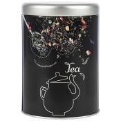 Банка с крышкой металлическая, круглая, объем 900 мл, дизайн "Чай"