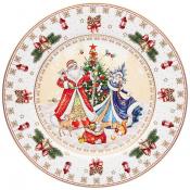 Тарелка обеденная lefard Дед мороз и снегурочка 26см 
