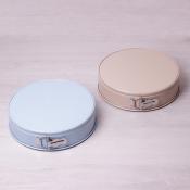 Набор разъемных форм для выпечки 3шт Kamille (Ø24/26/28*6.5см)из углеродистой стали(голубой и бежевый мрамор)