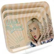 Набор подносов 3пр LOVE 39-33-29см МВ