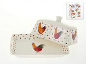 Масленка "Петушок" 18*13*9см (фарфор) (подарочная упаковка)