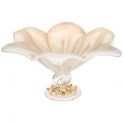 Блюдо на ножке white cristal Avorio giusy 40см высота 24 см